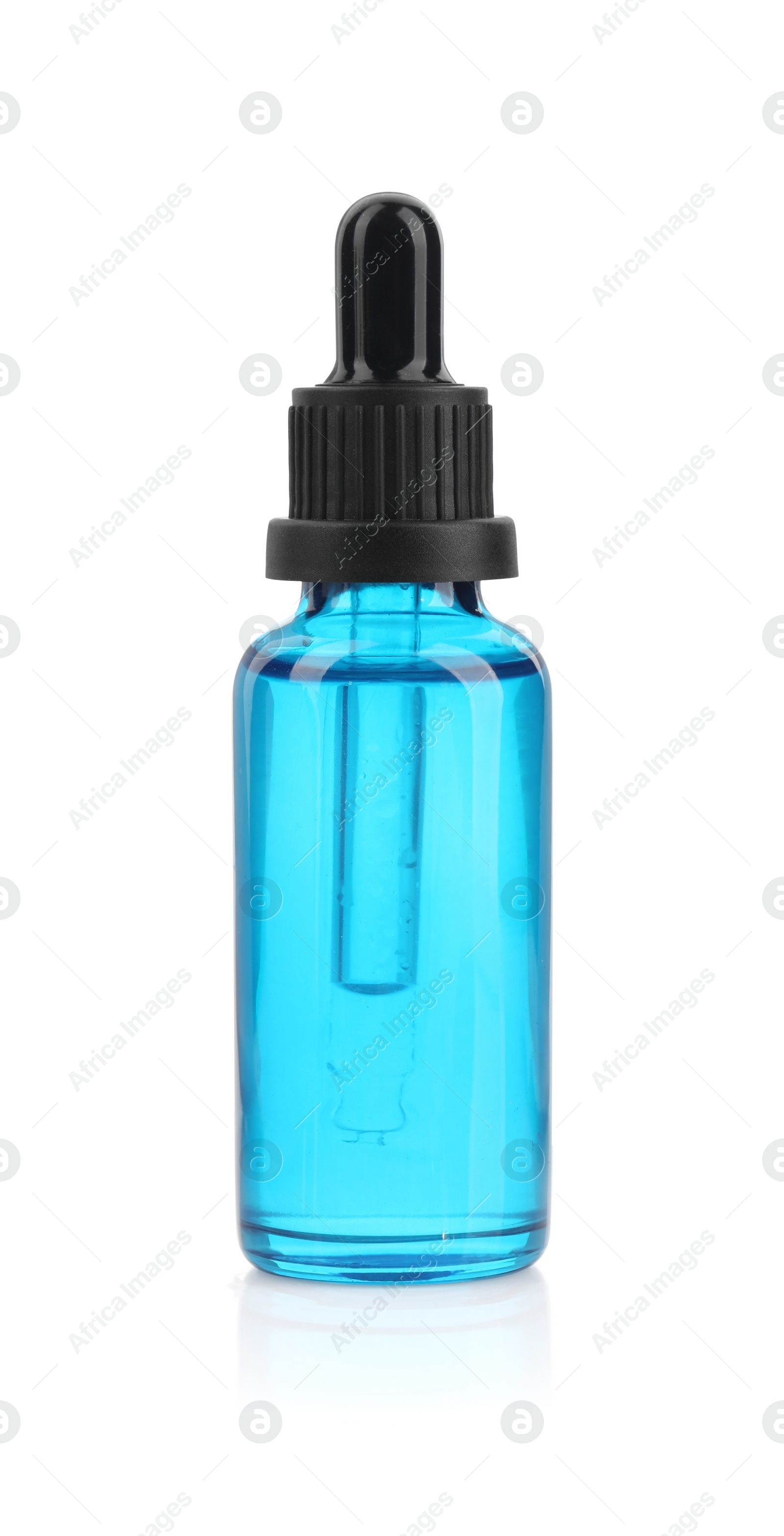 Photo of Glass bottle of tincture isolated on white