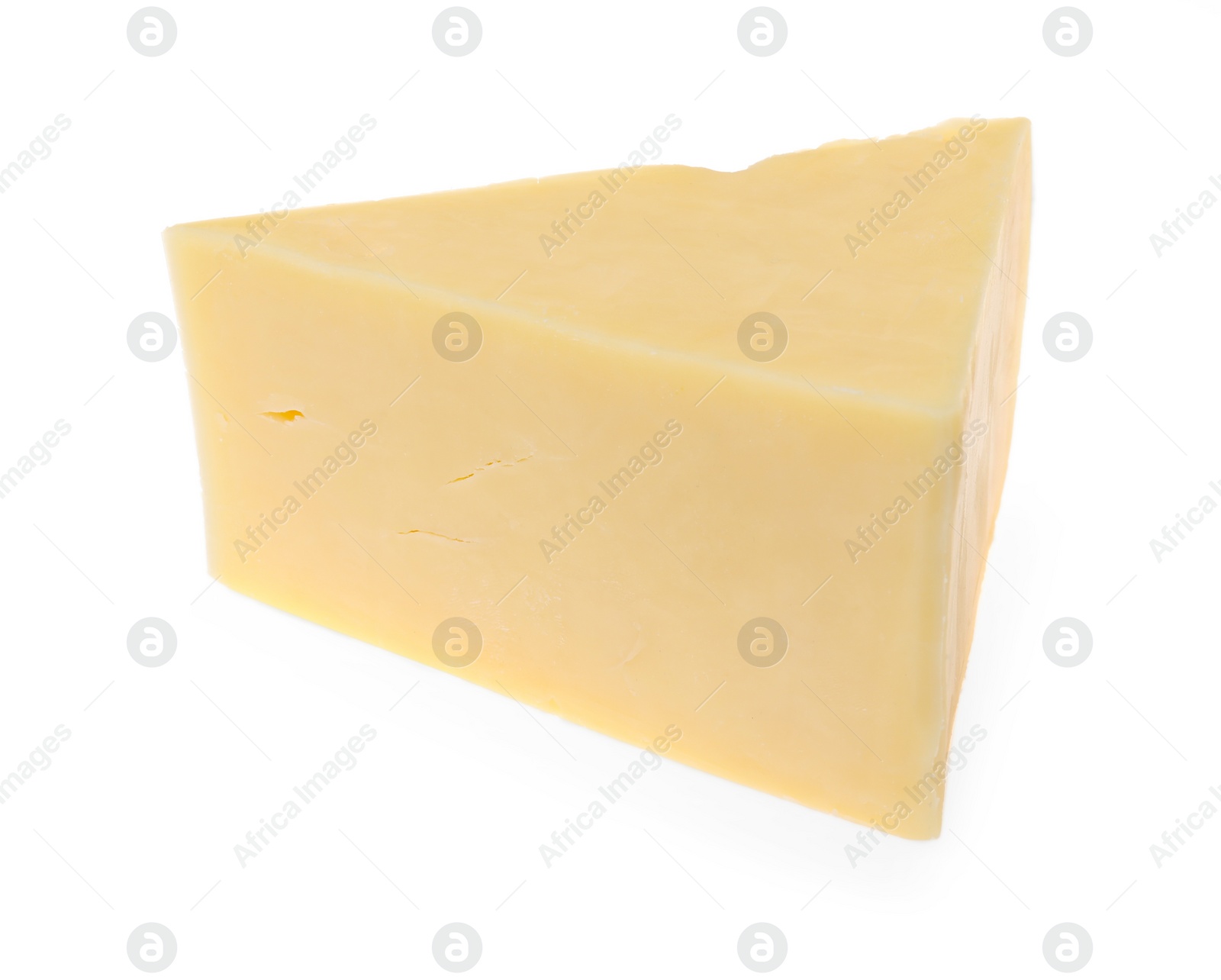 Photo of Piece of tasty cheese isolated on white