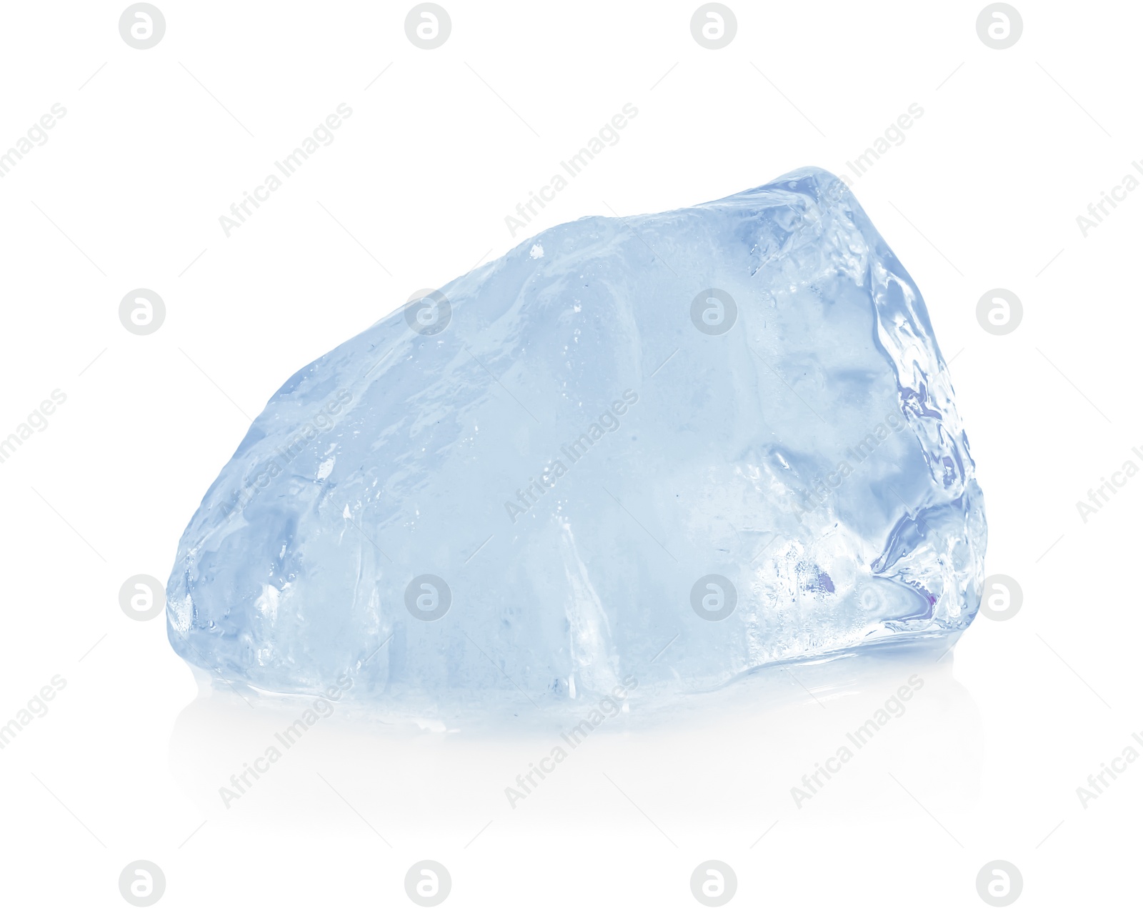 Photo of One piece of clear ice isolated on white