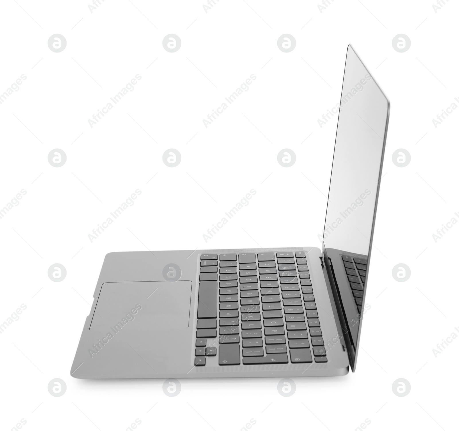 Photo of New laptop isolated on white. Modern technology