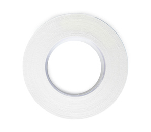 Photo of Medical sticking plaster roll isolated on white. First aid item
