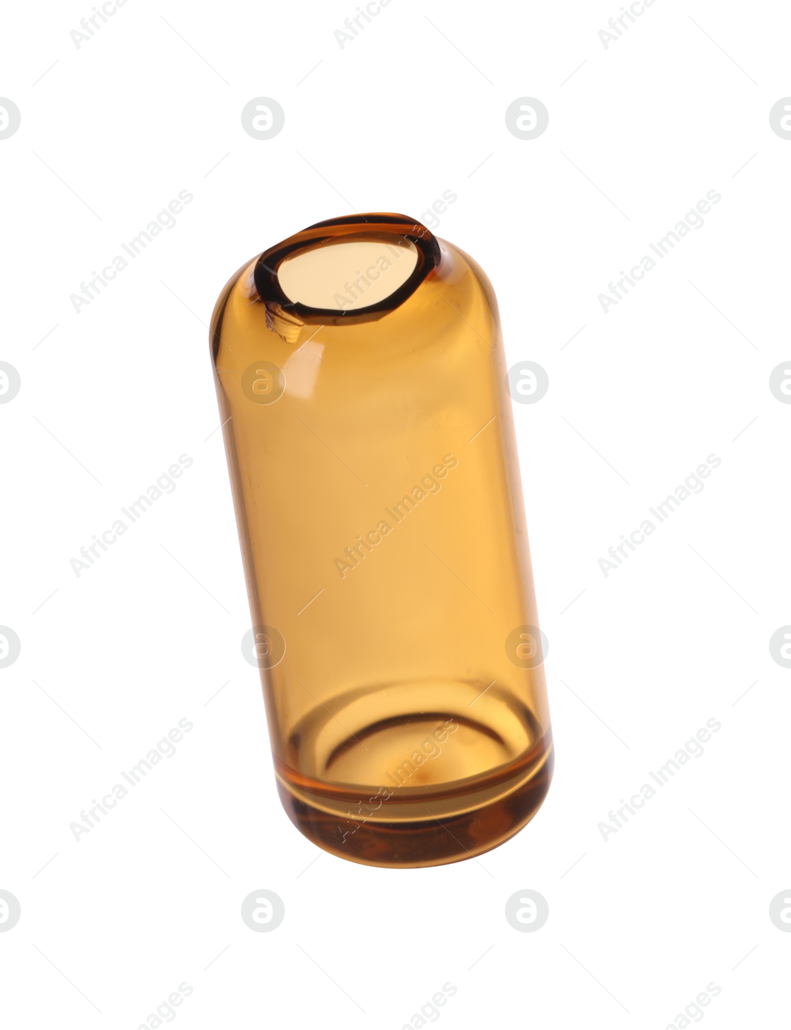 Photo of Open empty glass ampoule isolated on white