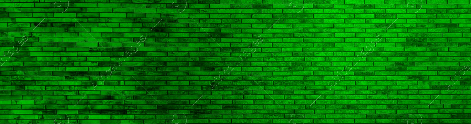 Image of St. Patrick day. Green brick wall as background. Banner design