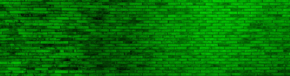 Image of St. Patrick day. Green brick wall as background. Banner design