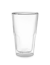 Photo of New clean empty glass isolated on white