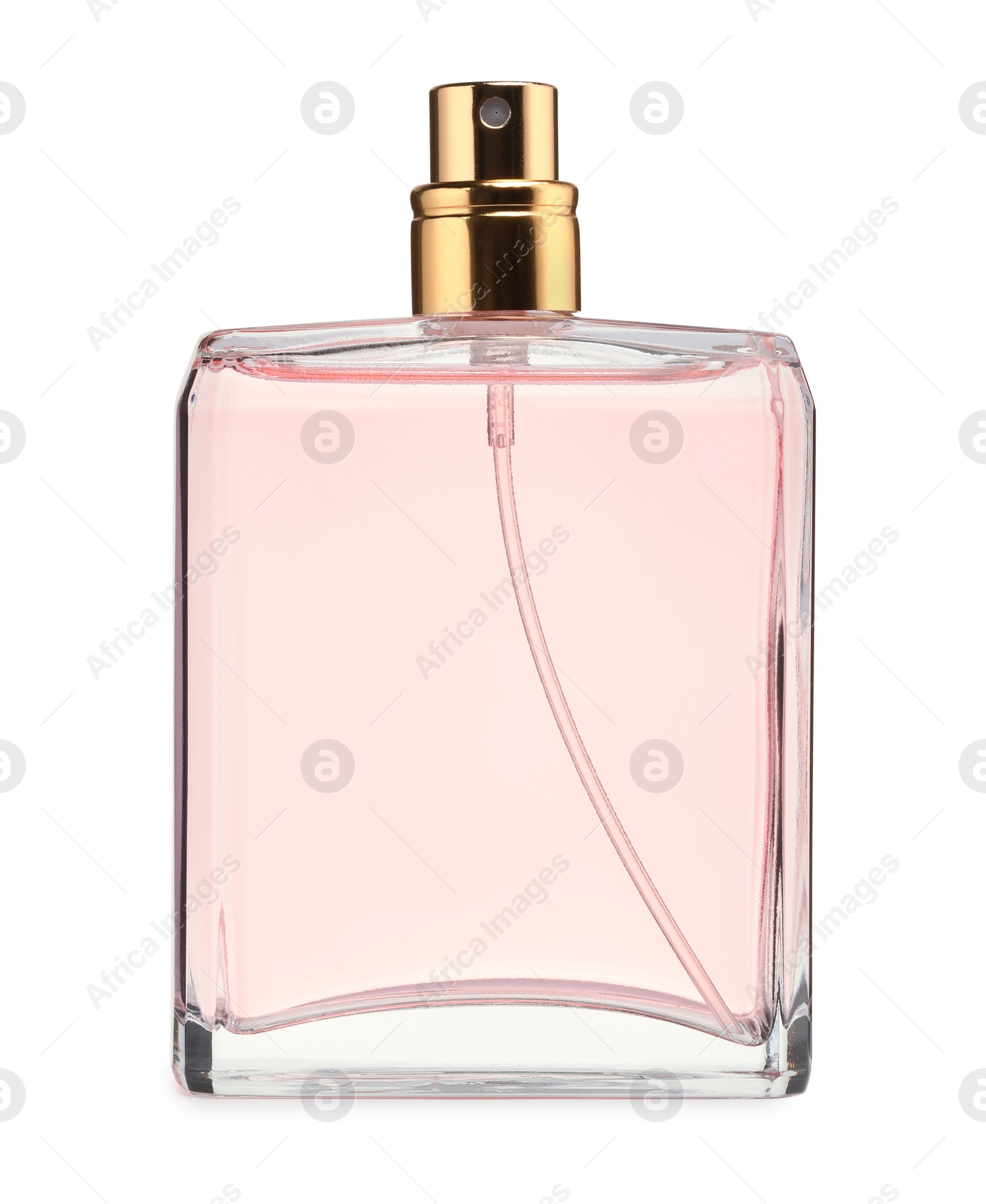Photo of Luxury perfume in bottle isolated on white