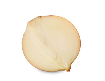 Photo of Half of fresh onion isolated on white