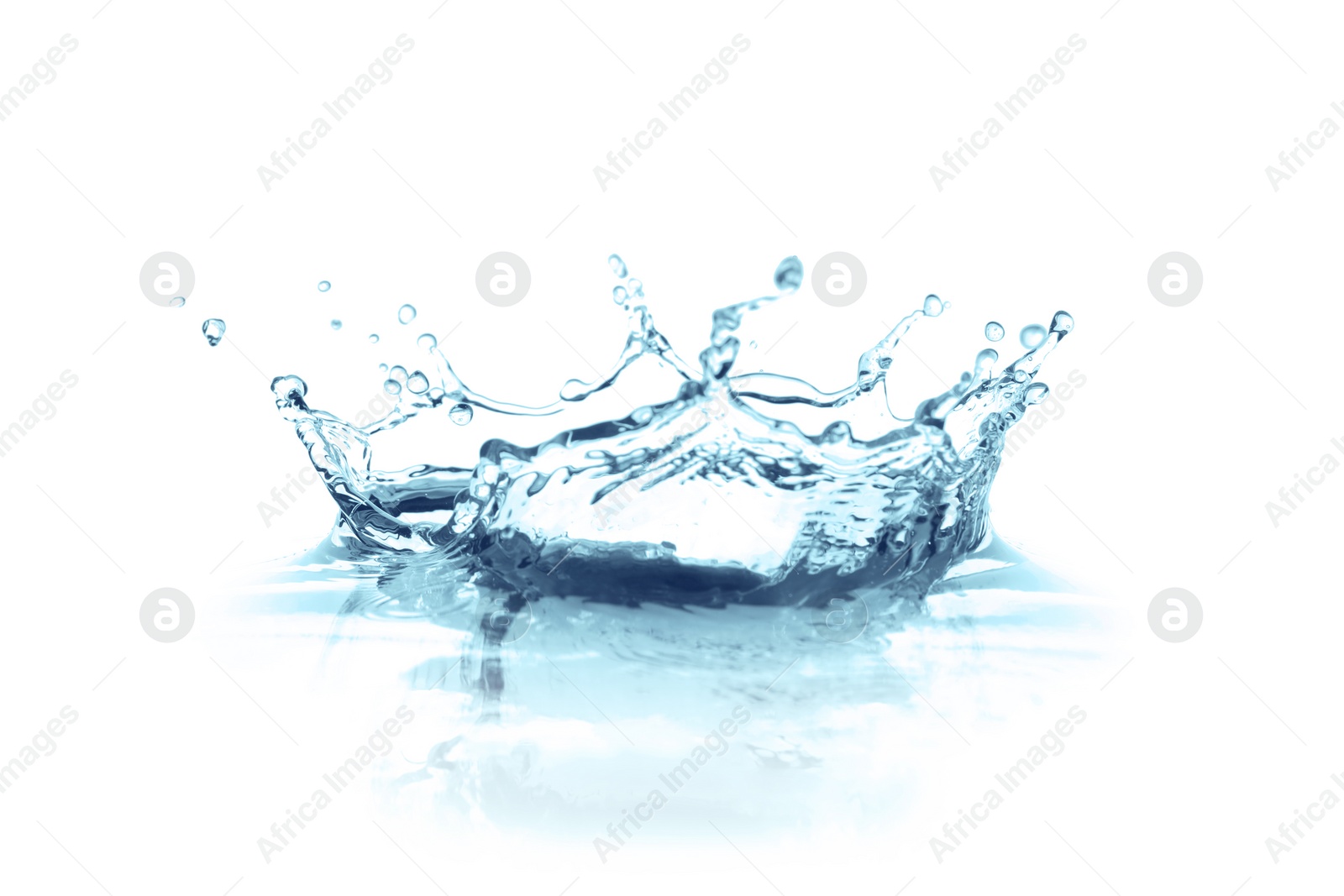 Photo of Splash of clear water isolated on white