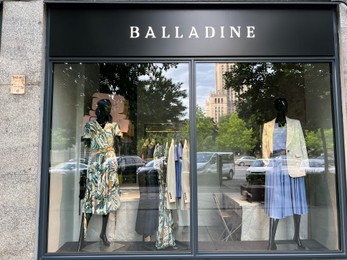 WARSAW, POLAND - JULY 17, 2022: Official BALLADINE store on city street