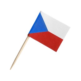 Photo of Small paper flag of Czech Republic isolated on white