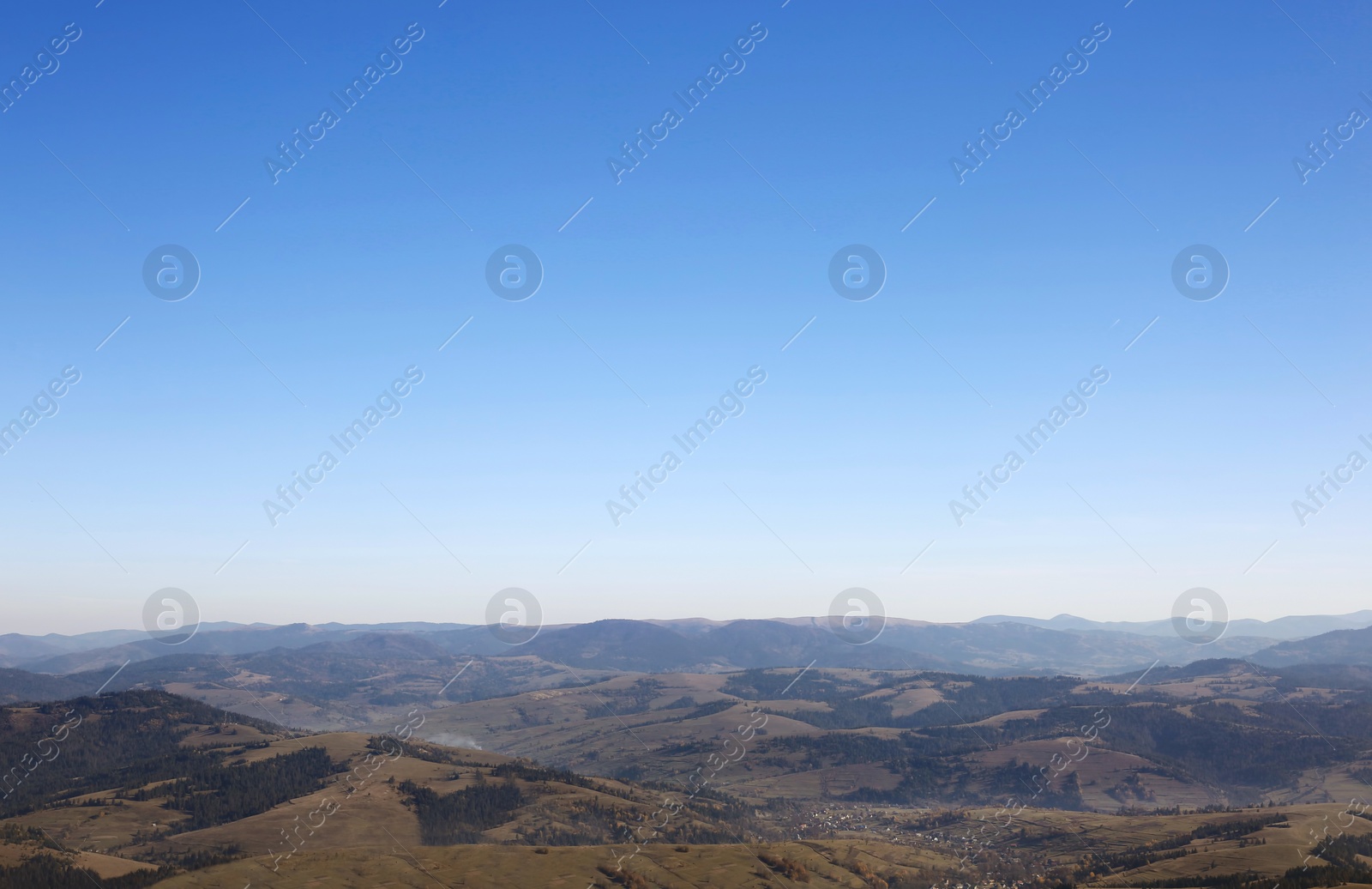 Photo of Beautiful mountain landscape with blue sky on sunny day