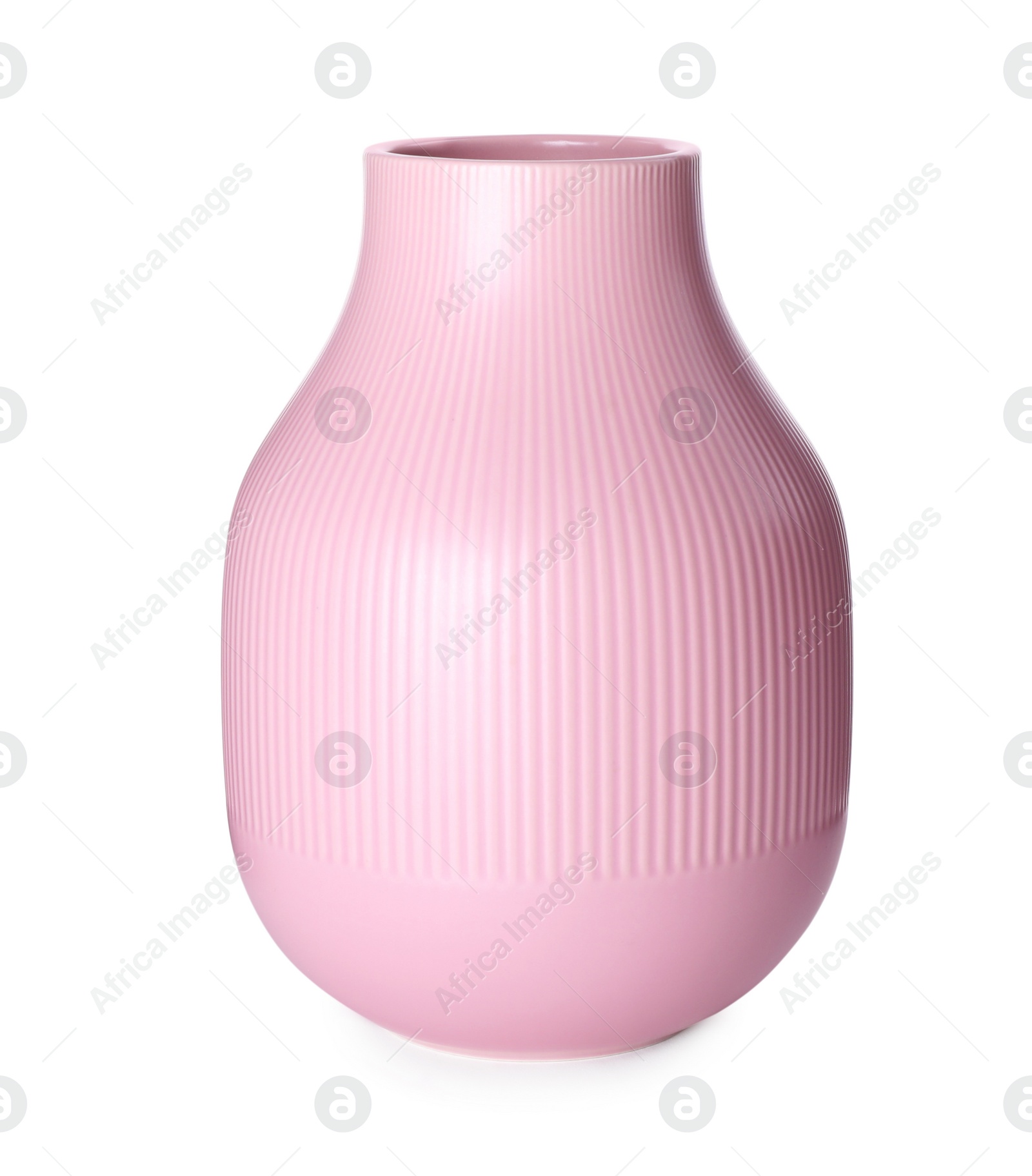 Photo of Stylish empty ceramic vase isolated on white