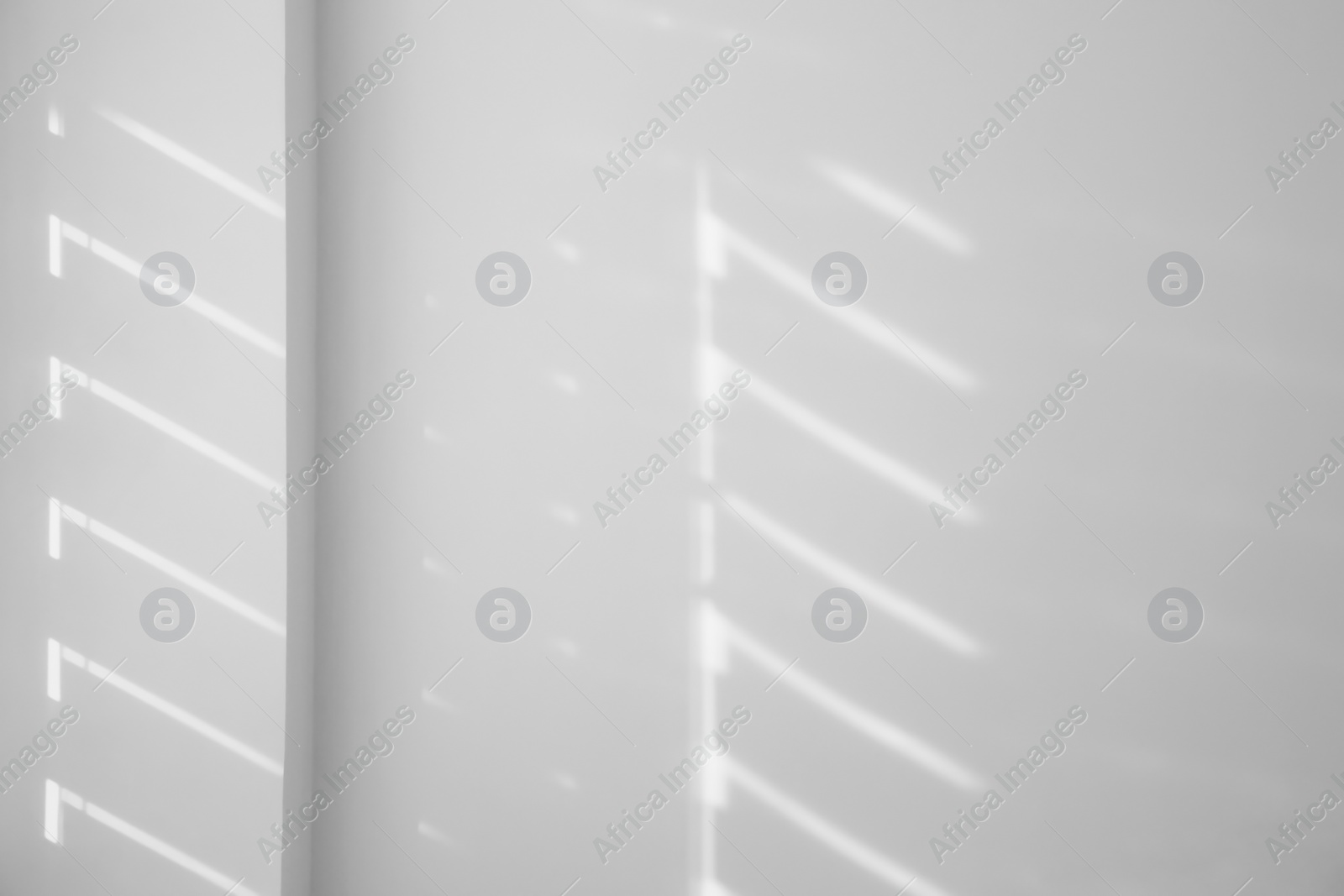 Image of Light and shadows falling on white wall