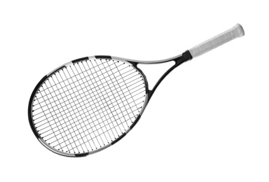 Tennis racket isolated on white. Sports equipment