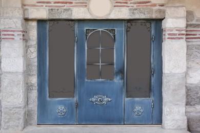 Entrance of house with beautiful old door