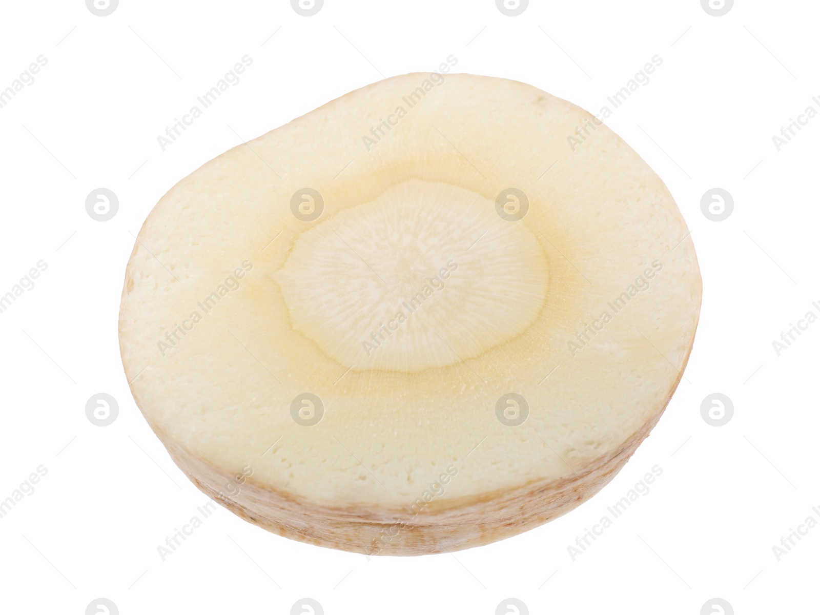 Photo of Piece of fresh parsnip isolated on white