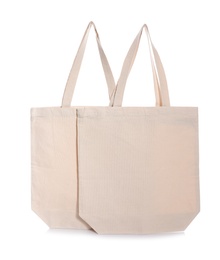 Eco bags on white background. Mock up for design