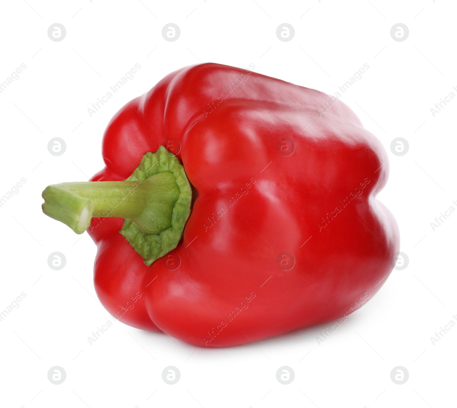 Photo of Ripe red bell pepper isolated on white