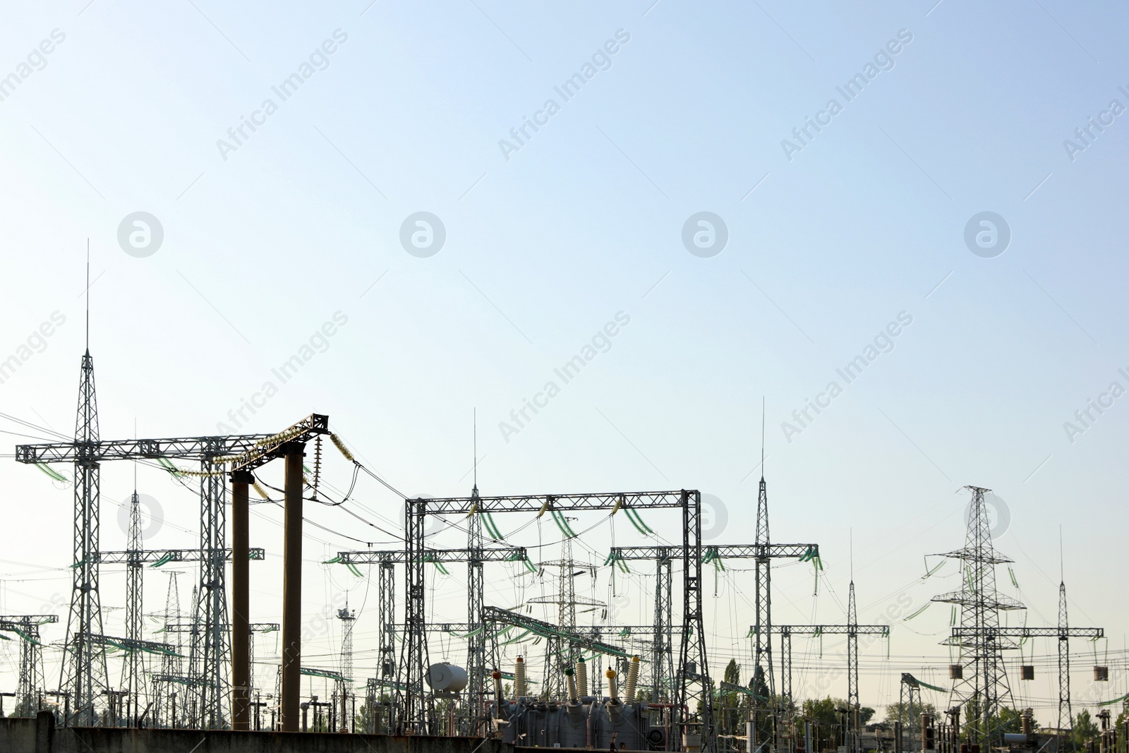 Photo of Modern electrical substation outdoors on sunny day