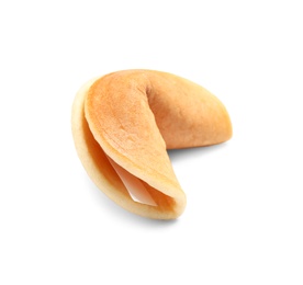 Photo of Traditional homemade fortune cookie isolated on white