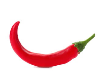 Photo of Red hot chili pepper on white background