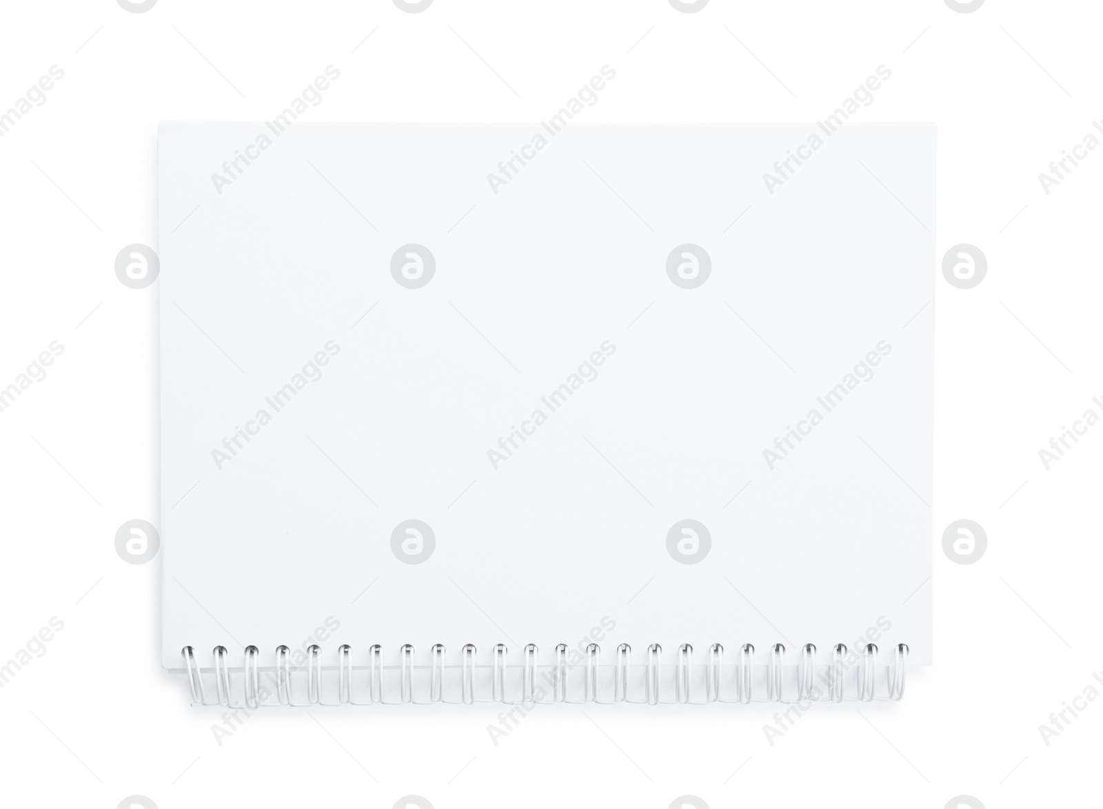 Photo of Blank paper brochure isolated on white, top view. Mockup for design