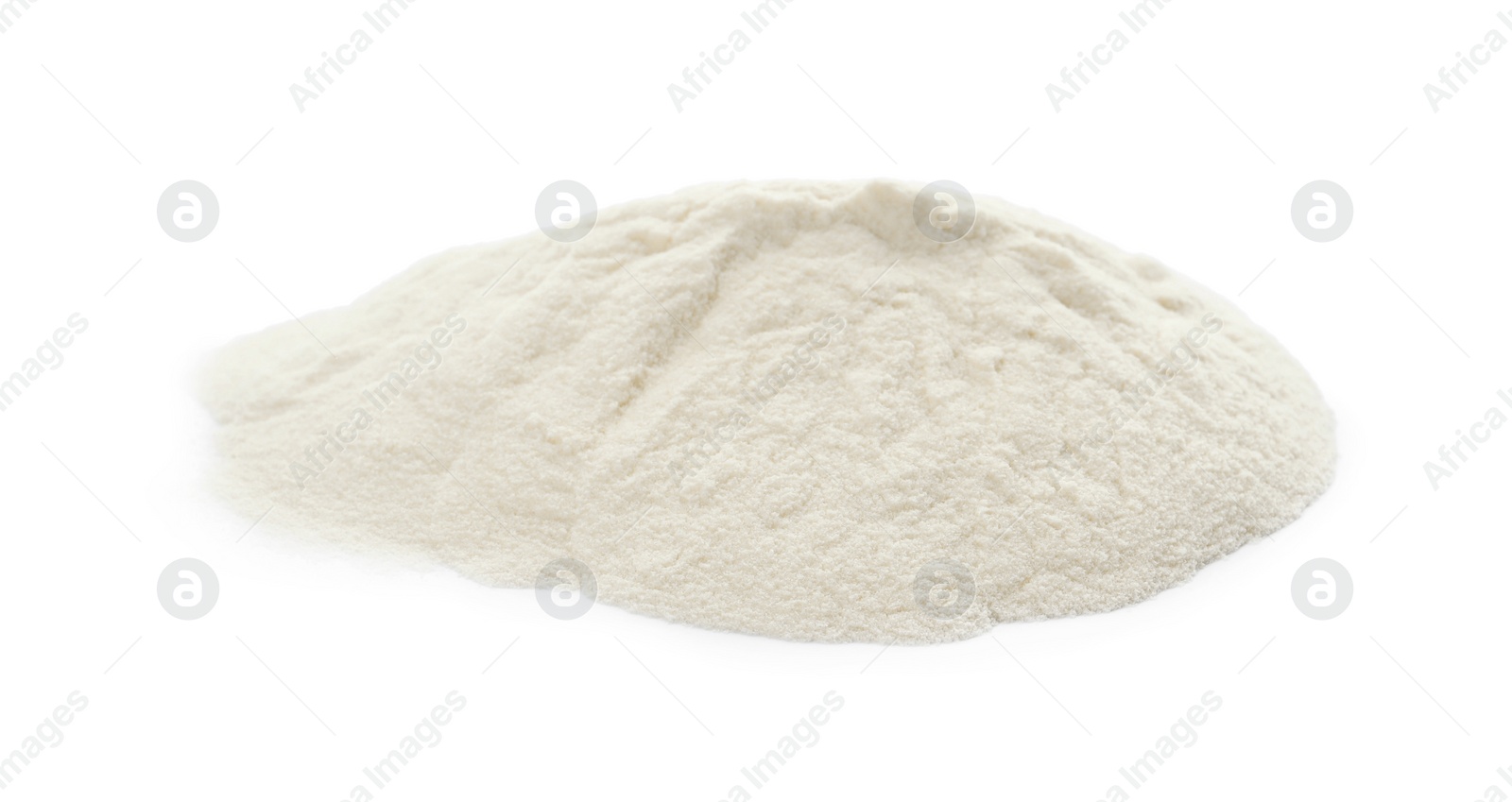 Photo of Pile of agar-agar powder isolated on white