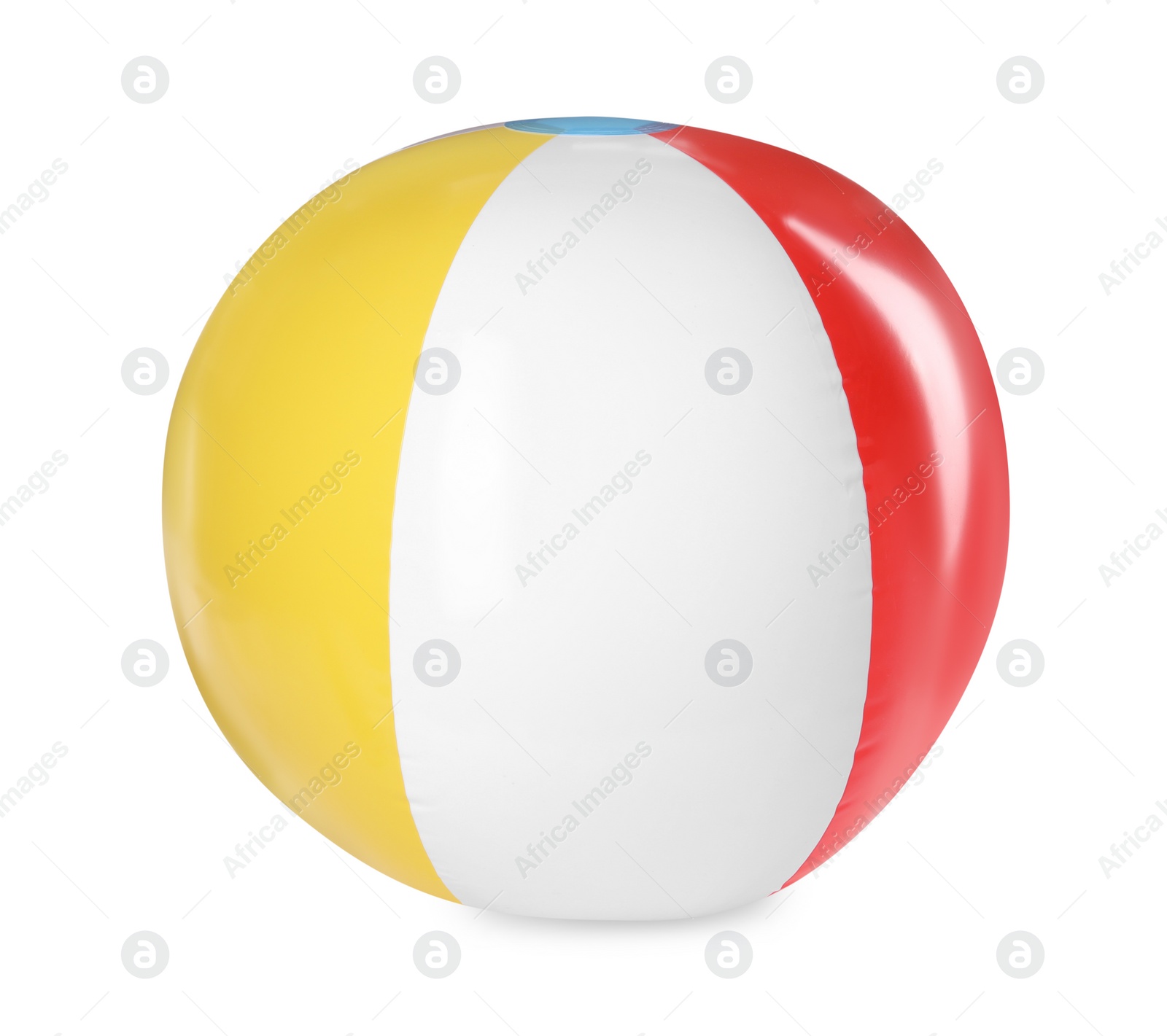 Photo of One colorful inflatable ball isolated on white