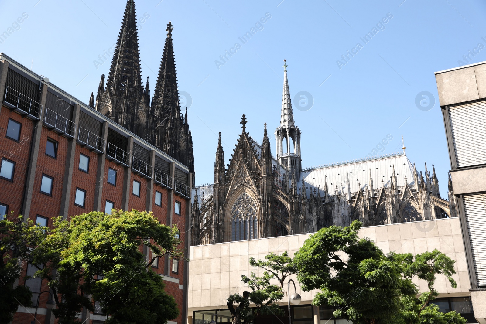 Photo of Cologne, Germany - August 28, 2022: Beautiful view of city street with different architecture