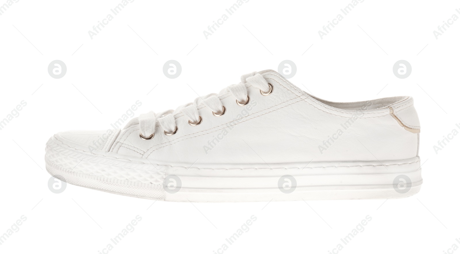 Photo of Stylish shoe isolated on white. Trendy footwear