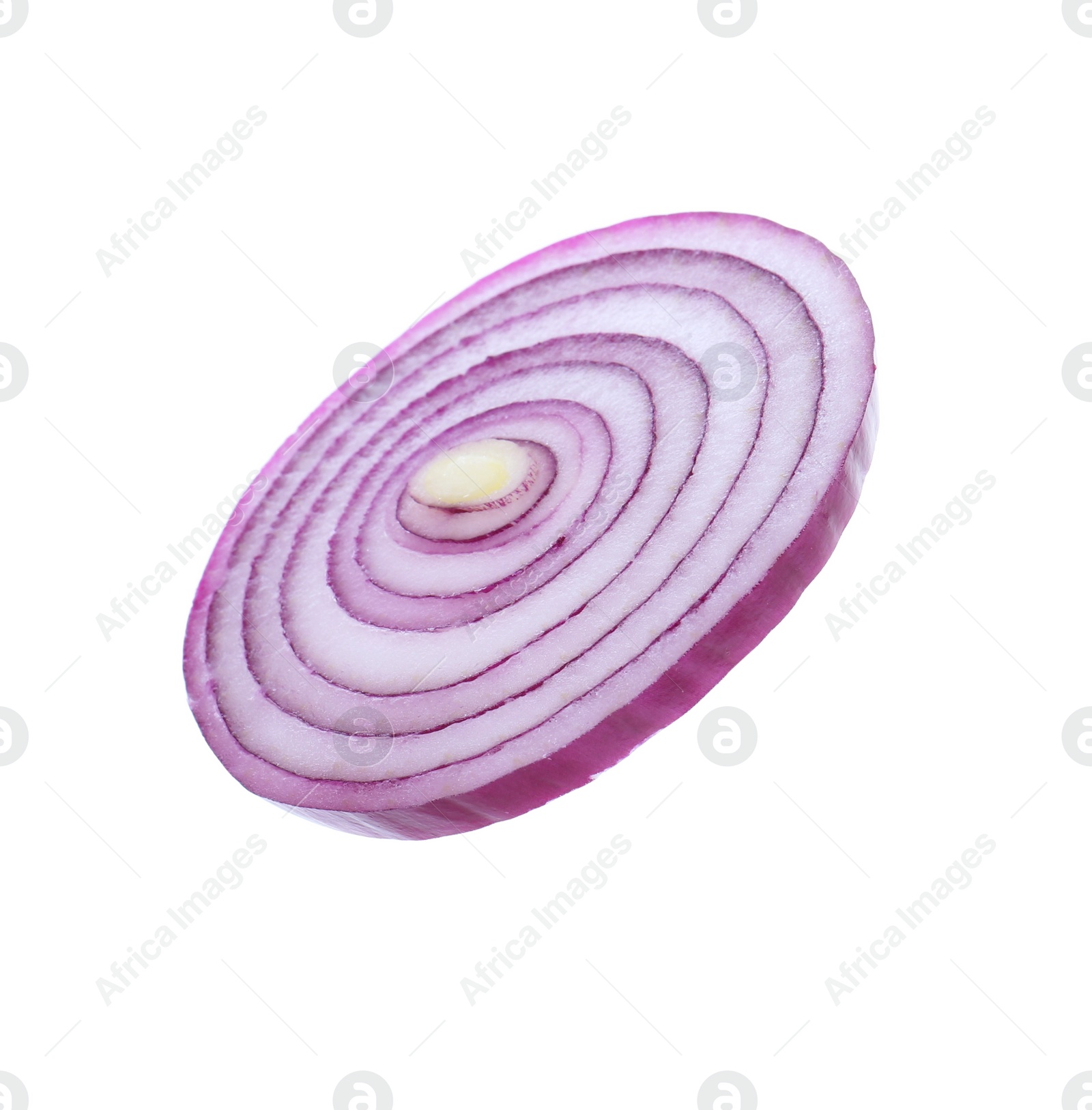 Photo of Slice of onion for burger isolated on white