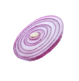 Photo of Slice of onion for burger isolated on white