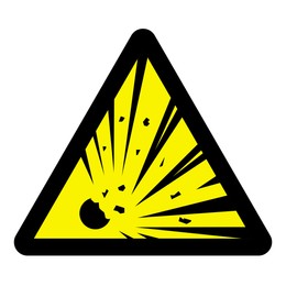 Image of International Maritime Organization (IMO) sign, illustration. Explosion risk 