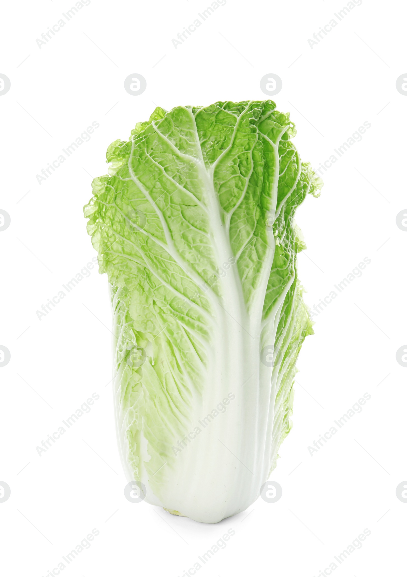 Photo of Fresh ripe cabbage on white background