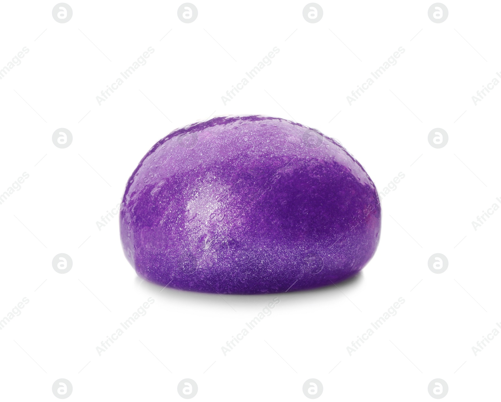 Photo of Purple slime isolated on white. Antistress toy