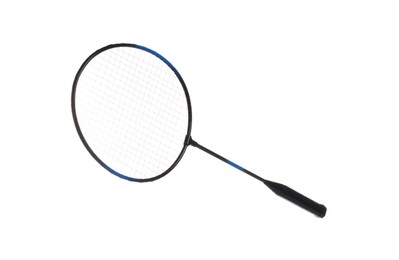 Photo of One badminton racket isolated on white. Sport equipment