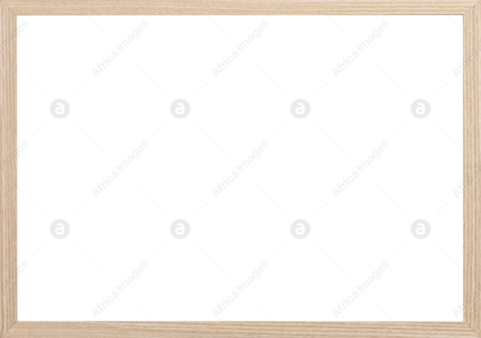 Image of Wooden frame with blank white background. Mockup for design