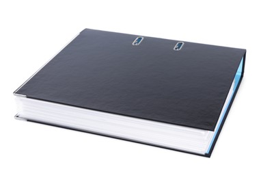 One black office folder isolated on white