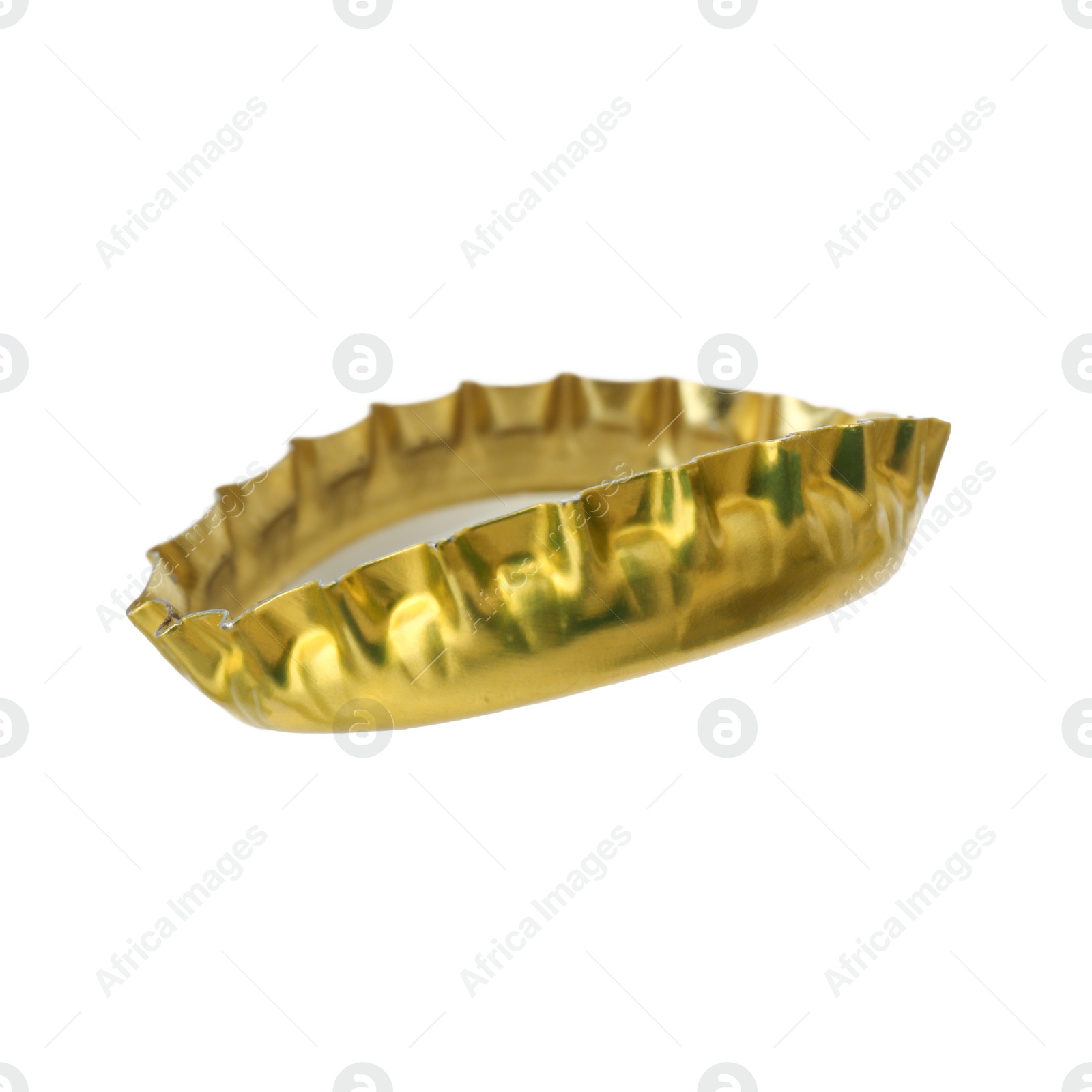 Photo of One beer bottle cap isolated on white