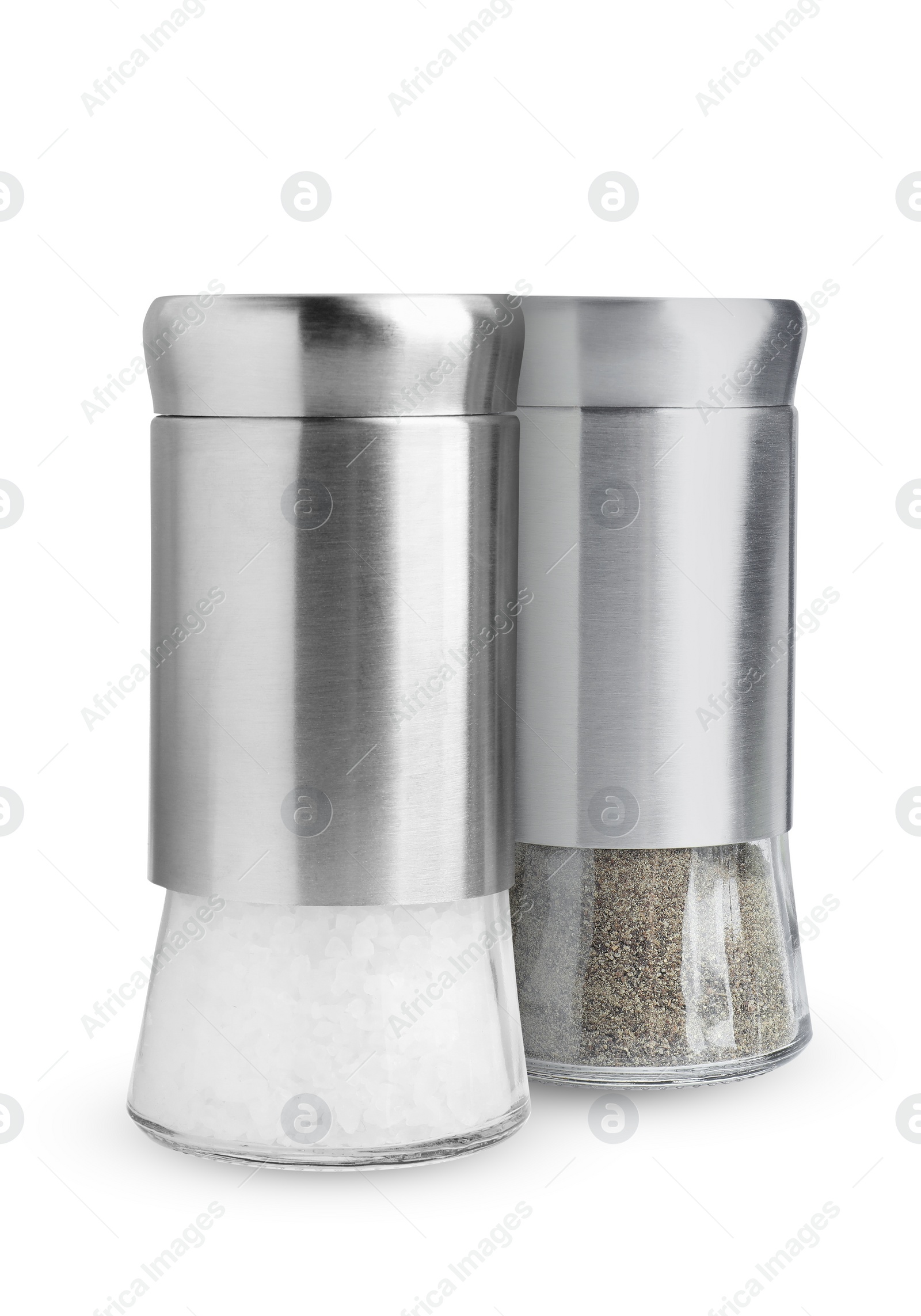 Image of Salt and pepper shakers isolated on white