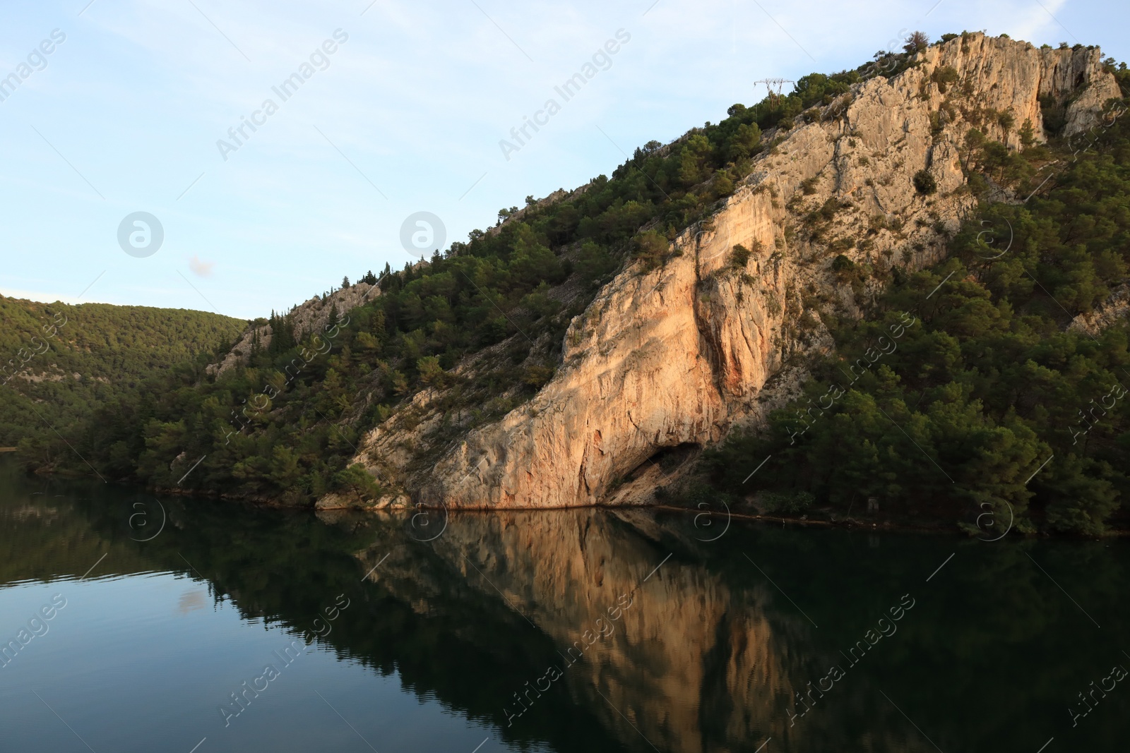 Photo of Picturesque view of beautiful river in mountains under sky