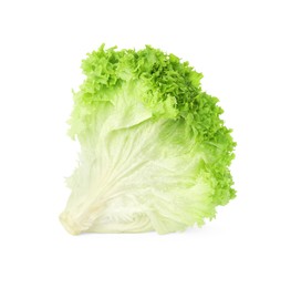 Photo of Fresh lettuce isolated on white. Salad greens