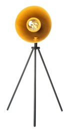 Photo of Modern lamp on white background. Idea for interior design