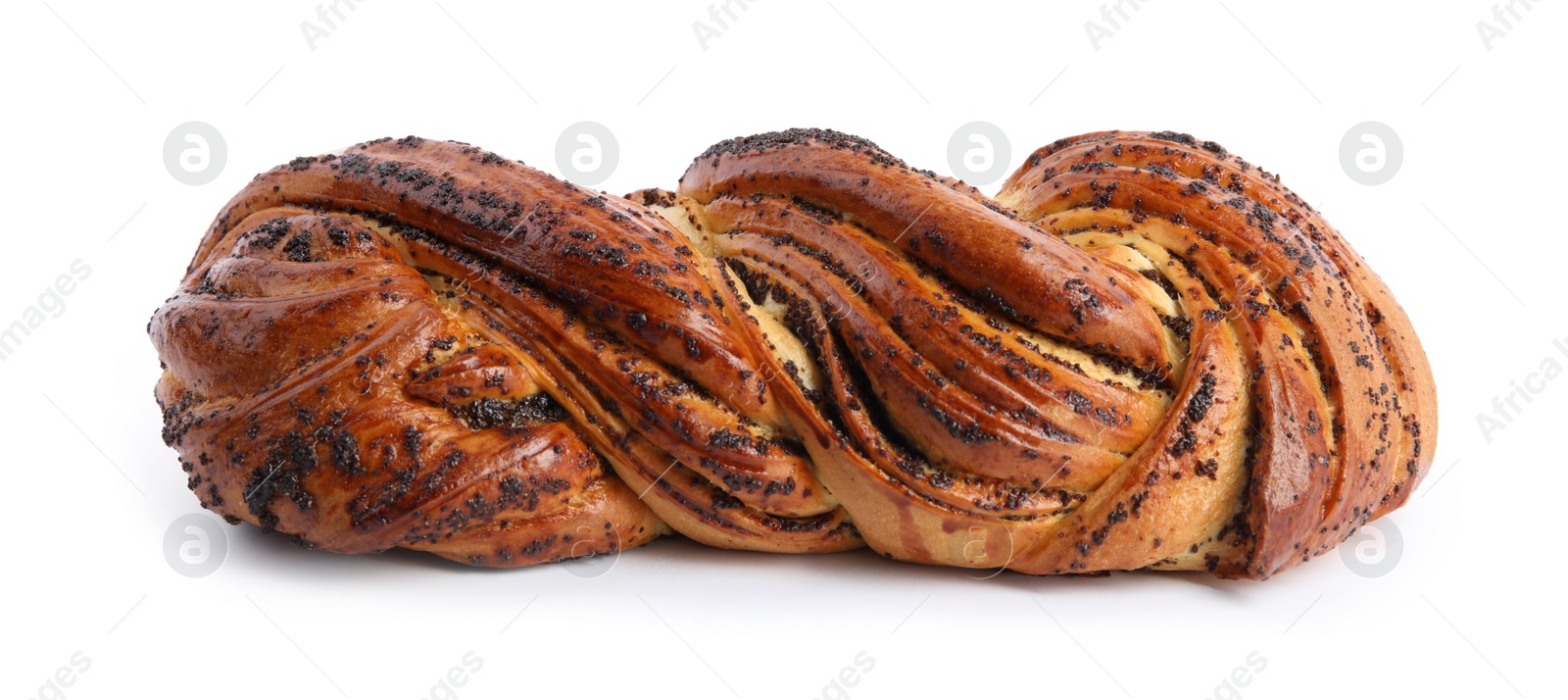 Photo of Fresh delicious sweet pastry on white background