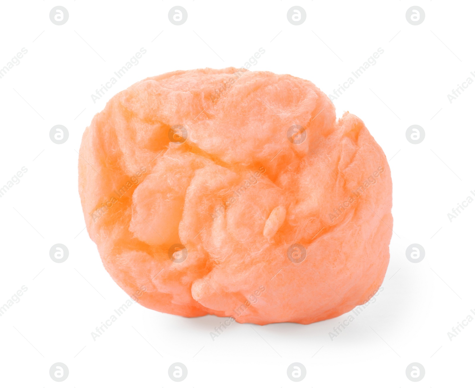 Photo of Sweet orange cotton candy isolated on white