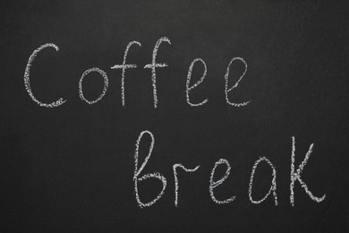 Photo of Phrase Coffee Break written with chalk on blackboard