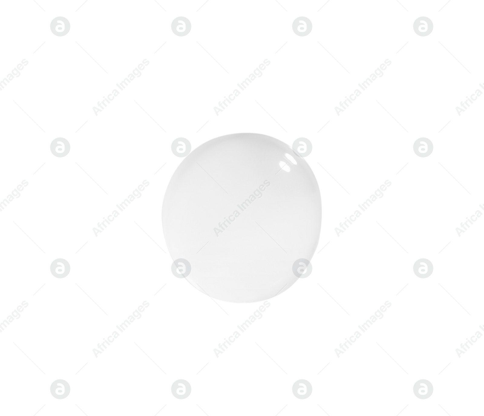 Photo of Drop of clear facial gel on white background