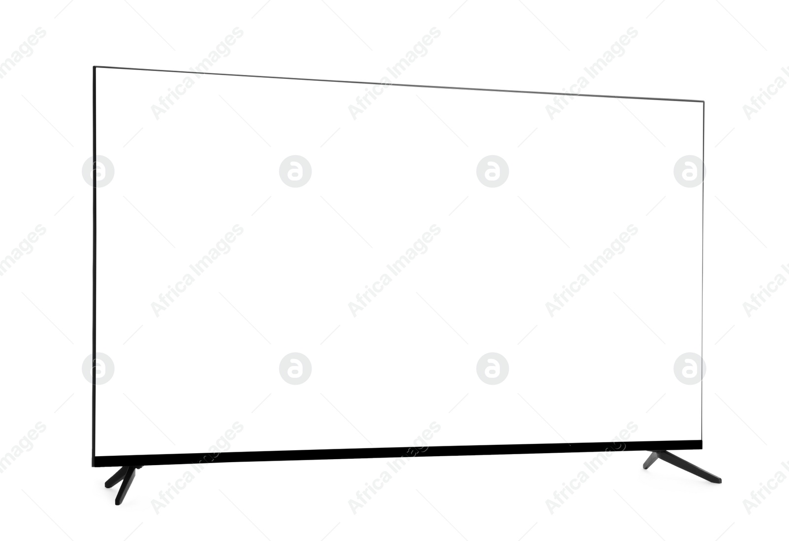 Image of Wide TV with blank screen isolated on white