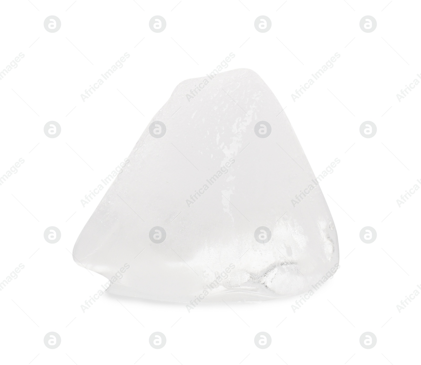 Photo of One piece of clear ice isolated on white