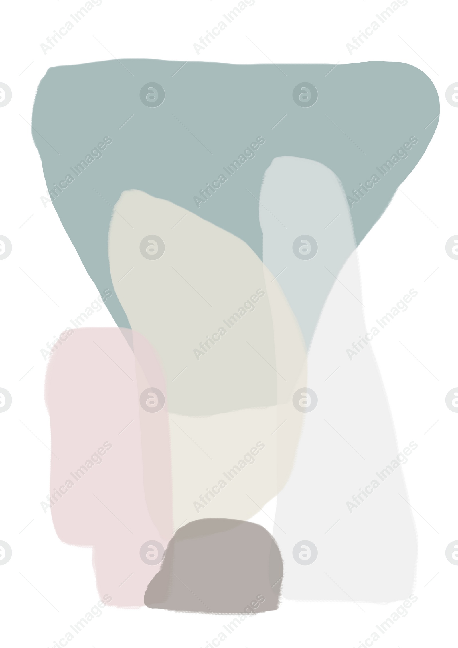 Illustration of Beautiful image with abstract shapes in different colors